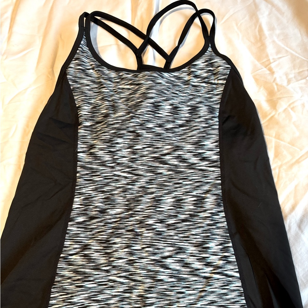 Black and Gray Strappy Tank Top